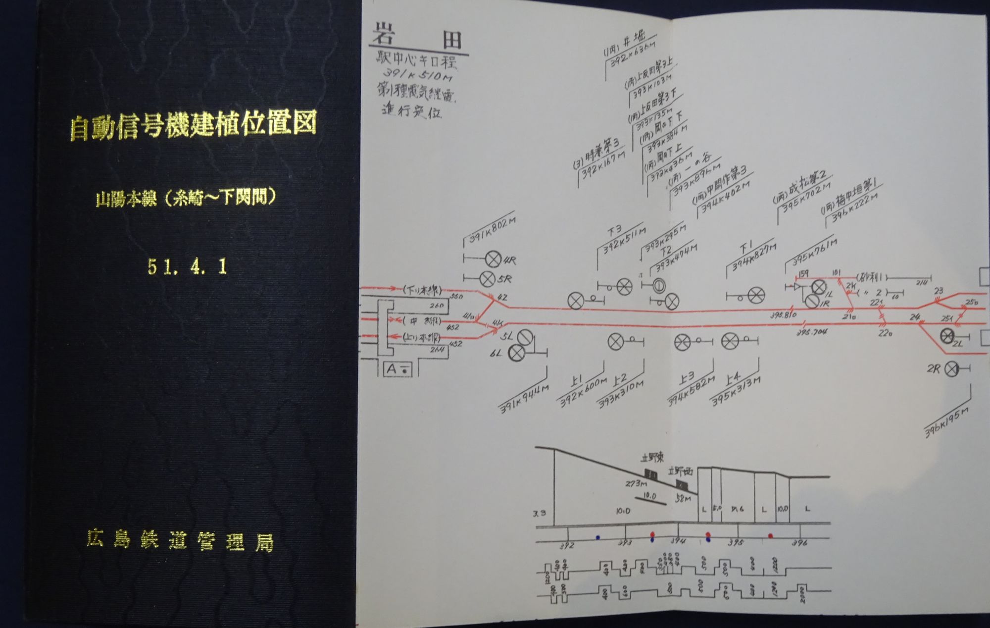 昭和四十四年四月　大阪鉄道管理局　信号機建植位置並に配線略図 人気商品！】 昭和四十四年四月 信号機建植位置並に配線略図